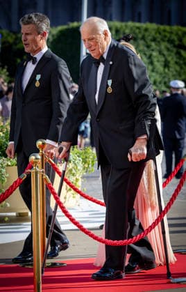 13-06-2026 Concert King Harald and Queen Sonja arrive at the Royal Opera House for a golden wedding concert given in honor of the royal couple during their golden wedding anniversary celebrations in Stockholm, Sweden Â  Copyright: xPPEx