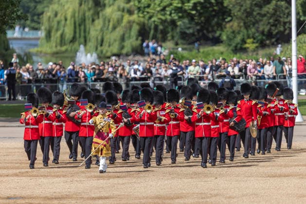 Trooping the Colour 2026 The King™s Birthday Parade in London 13 June 2026 London, UK: King Charles III and members of the Royal Family take part in Trooping the Colour, the King™s Birthday Parade, on Horse Guards Parade in central London. The annual ceremonial event featured more than 1,350 soldiers of the Household Division, accompanied by military bands, mounted troops and the King™s Troop Royal Horse Artillery. This year™s parade saw the King™s Company, 1st Battalion Grenadier Guards, Troop their Colour in the presence of His Majesty The King, the first time the regiment has performed the honour before a King in 90 years. The Royal Procession travelled from Buckingham Palace along The Mall to Horse Guards Parade before  Copyright: xAbdullahxBaileyx xAnthonyxBaileyx-xB2421x xAvalonx 1109967002
