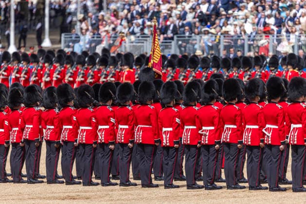 Trooping the Colour 2026 The King™s Birthday Parade in London 13 June 2026 London, UK: King Charles III and members of the Royal Family take part in Trooping the Colour, the King™s Birthday Parade, on Horse Guards Parade in central London. The annual ceremonial event featured more than 1,350 soldiers of the Household Division, accompanied by military bands, mounted troops and the King™s Troop Royal Horse Artillery. This year™s parade saw the King™s Company, 1st Battalion Grenadier Guards, Troop their Colour in the presence of His Majesty The King, the first time the regiment has performed the honour before a King in 90 years. The Royal Procession travelled from Buckingham Palace along The Mall to Horse Guards Parade before  Copyright: xAbdullahxBaileyx xAnthonyxBaileyx-xB2421x xAvalonx 1109967256