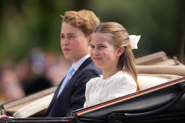 Trooping the Colour 2026 Princess Charlotte and Prince George attend Trooping the Colour at Buckingham Palace, London, UK, on the 13th June 2026. Picture by James Whatling London Buckingham Palace Greater London United Kingdom  WHA-0826