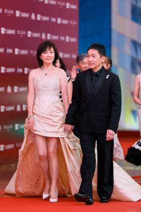 SHANGHAI, CHINA - JUNE 13: Actor Tony Leung Chiu-wai and his wife actress Carina Lau Kar-ling arrive at the red carpet of the 28th Shanghai International Film Festival Gala Night on June 13, 2026 in Shanghai, China.  Copyright: xVCGx 111648017301
