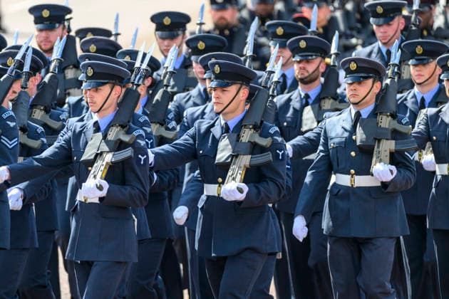 (260614) -- LONDON, June 14, 2026 -- Members of the Household Division march during the Trooping the Colour parade to honour Britain s King Charles III on his official birthday in London, Britain, on June 13, 2026. (Photo by Xinhua) BRITAIN-LONDON-KING-BIRTHDAY-PARADE RayxTang 