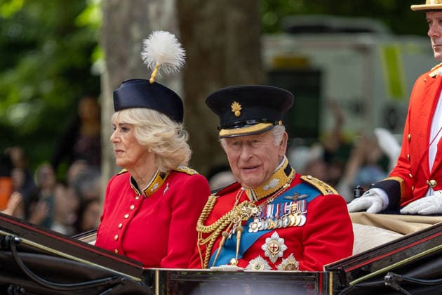 June 13, 2026, London, United Kingdom: Queen Camilla and King Charles III in an Ascot Landau carriage, at Trooping The Colour, on The Mall, London. London United Kingdom - ZUMAs197 20260613_aaa_s197_290 Copyright: xPhilxLewisx