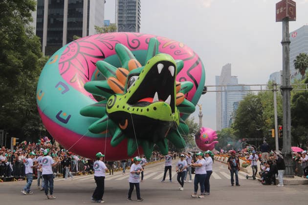 Mexico City 2026 FIFA World Cup Parade A Quetzalcoatl parade balloon is seen during The Ball Returns Home parade as part of 2026 FIFA World Cup on Paseo de la Reforma Avenue. on June 13, 2026 in Mexico City, Mexico. (Photo by Carlos Santiago Eyepix Group) Copyright: xCarlosxSantiagox xEyepixxGroupx CS_13062026_187109