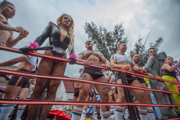 Members of the LGBTIQ+ community taking part during the Pride parade, celebrating its tenth edition. Around 8,000 people joined the Pride march to demand equal rights and an end to homophobic killings. on June 13, 2026 in Queretaro, Mexico. Queretaro Mexico  - ZUMAe321 20260613_zia_e321_041 Copyright: xJosexCarrerax