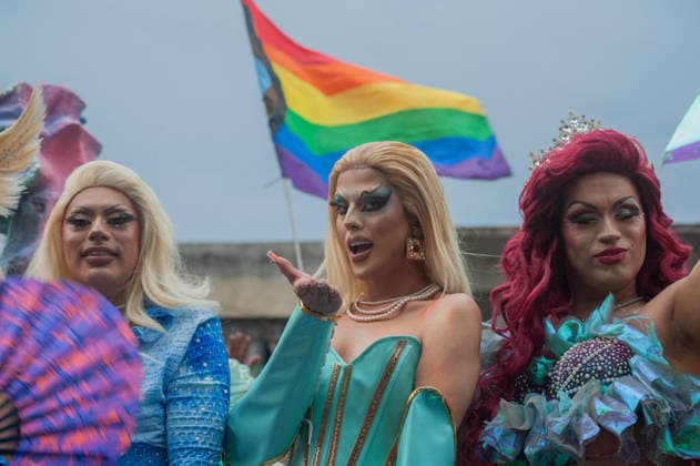 Drag Queens taking part during the Pride parade, celebrating its tenth edition. Around 8,000 people joined the Pride march to demand equal rights and an end to homophobic killings. on June 13, 2026 in Queretaro, Mexico. Queretaro Mexico  - ZUMAe321 20260613_zia_e321_045 Copyright: xJosexCarrerax