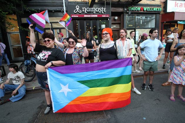 June 13, 2026, Brooklyn, New York, USA: Brooklyn New York June 13,.2026...Brooklyn Pride Day,.The Brooklyn Pride Twilight Parade along Fifth Avenue in Park Slope Brooklyn. The only evening parade in the Northeast, the street was filled with organizations showing up to march in support of the LGBTQIA+ community. Brooklyn USA - ZUMAct2_ 20260613_faf_ct2_018 Copyright: xBrucexCotlerx