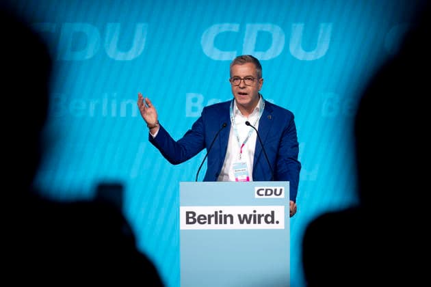 Stefan Evers, CDU Berlin DEU, Deutschland, Germany, Berlin, 09.06.2026 Rede von Stefan Evers , Senator für Finanzen in Berlin auf dem Parteitag der Berliner CDU unter dem Motto Berlin Wird mit der Wahl zum Spitzenkandidaten fuer die Abgeordnetenhauswahl am 20. September 2026 in Berlin Deutschland en: Stefan Evers, Senator for Finance in Berlin at the Berlin CDU party conference held under the motto Berlin Wird Berlin Is Becoming following his selection as the lead candidate for the 2026 Berlin House of Representatives election on September 20, 2026 in Berlin Germany *** Stefan Evers, CDU Berlin DEU, Deutschland, Germany, Berlin, 09 06 2026 Speech by Stefan Evers , Senator for Finance in Berlin at the Berlin CDU party conference held un