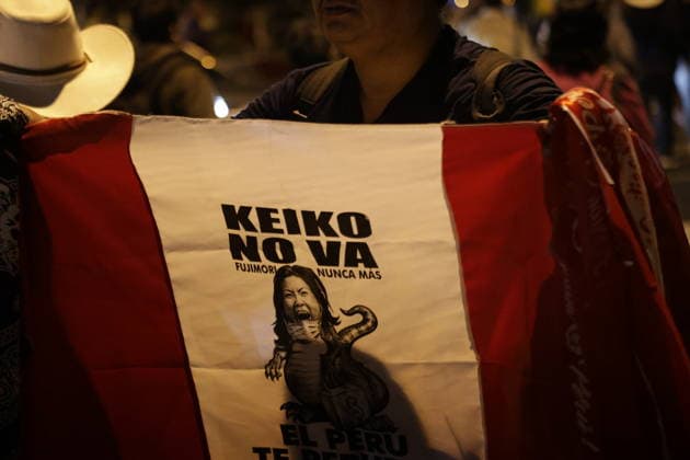 Peruvians march in Lima following shift in election vote count LIMA, PERU - JUNE 13: Hundreds of citizens marched through the streets of downtown after the latest election results were released on June 13, 2026, in Lima, Peru. Supporters and citizen groups marched toward the headquarters of the National Jury of Elections after presidential candidate Keiko Fujimori moved into the lead in the official vote count, following several days in which left-wing candidate Roberto Sanchez had maintained a slight advantage. With 98.25% of ballots processed, the gap between the two candidates is fewer than 5,000 votes. The demonstration reflected the anticipation and political tension gripping the country as the vote count continues in one of the closes  Copyright: x2026xAnadoluxEduardoxAmatxyxLeonxVillanuevax