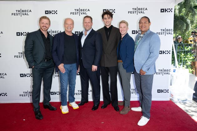 June 13, 2026, New York, United States: (L-R) John Foss, Kelsey Grammer, Jon Erwin, William Franklyn-Miller, Michael Benz and Ryan Begay attend Young Washington World Premiere during the 2026 Tribeca Film Festival at SVA Theatre on June 13, 2026 in New York City. New York United States - ZUMAs197 20260613_aaa_s197_565 Copyright: xRonxAdarx