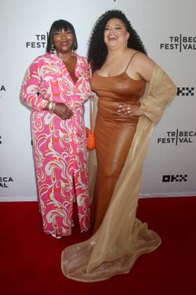 NEW YORK, NY - JUNE 13: Bevy Smith and Michelle Buteau at Survival Of The Thickest Premiere during the 2026 Tribeca Festival at SVA Theater on June 13, 2026 in New York City. Copyright: xRWx