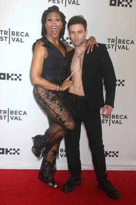 NEW YORK, NY - JUNE 13: Miss Peppermint and AustinShow at Survival Of The Thickest Premiere during the 2026 Tribeca Festival at SVA Theater on June 13, 2026 in New York City. Copyright: xRWx