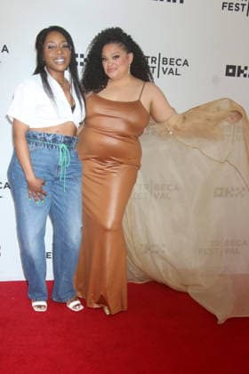 NEW YORK, NY - JUNE 13: Amy Aniobi and Michelle Buteau at Survival Of The Thickest Premiere during the 2026 Tribeca Festival at SVA Theater on June 13, 2026 in New York City. Copyright: xRWx