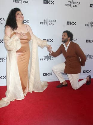 NEW YORK, NY - JUNE 13: Michelle Buteau and Marouane Zotti at Survival Of The Thickest Premiere during the 2026 Tribeca Festival at SVA Theater on June 13, 2026 in New York City. Copyright: xRWx