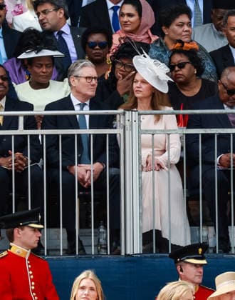 June 13, 2026, London, United Kingdom: Prime Minister Sir Keir Starmer and Lady Victoria Starmer seen during Trooping the Colour at Horse Guards Parade in London. London United Kingdom - ZUMAs197 20260613_aaa_s197_692 Copyright: xBrettxCovex