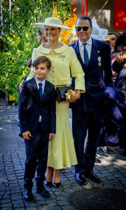 13-06-2026 Concert Prince Daniel and Crown Princess Victoria with Prince Oscar arrive at the Royal Opera House for a golden wedding concert given in honor of the royal couple during their golden wedding anniversary celebrations in Stockholm, Sweden Â  Copyright: xPPEx