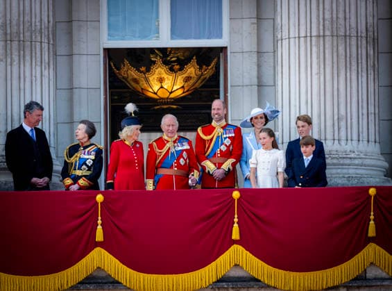 13-06-2026 England Prince George and Prince William and Princess Charlotte and Catherine, Princess of Wales and Prince Louis, King Charles and Queen Camilla Princess Anne, Sophie, Duchess of Edinburgh with Vice Admiral Timothy Laurence, Prince Richard, Duke of Gloucester and Britain s Birgitte, Duchess of Gloucester during the Kings Birthday Parade Trooping the Colour in London Â  Copyright: xPPEx