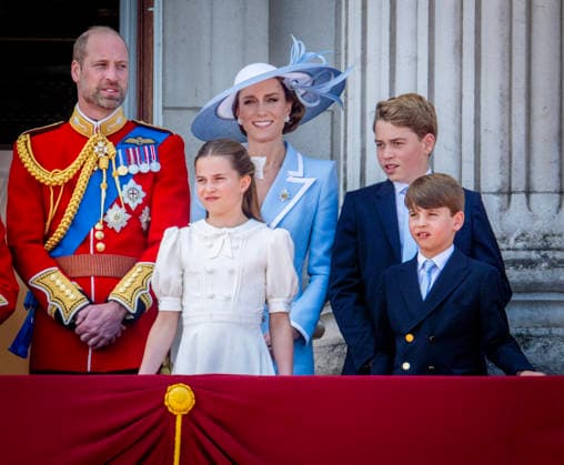 13-06-2026 England Prince George and Prince William and Princess Charlotte and Catherine, Princess of Wales and Prince Louis during the Kings Birthday Parade Trooping the Colour in London Â  Copyright: xPPEx