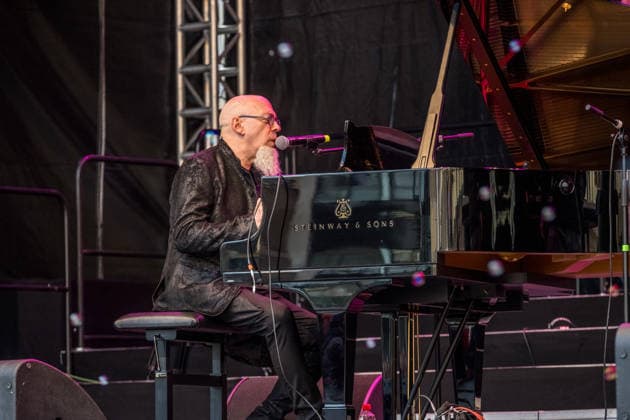 Leipzig, Deutschland, 13. Juni 2026: Jordan Rudess, Keyboarder der US-amerikanischen Progressive-Metal-Band Dream Theater, tritt beim Bachfest Leipzig auf der BachStage am Markt auf. Der Musiker präsentierte sein Programm Bach Reimagined, das Werke von Johann Sebastian Bach mit modernen Klängen und Improvisationen verbindet. Jordan Rudess Leipzig *** Leipzig, Germany, 13 June 2026 Jordan Rudess, keyboardist of the US progressive metal band Dream Theater, performs at Bachfest Leipzig on the BachStage am Markt The musician presented his program Bach Reimagined, which combines works by Johann Sebastian Bach with modern sounds and improvisations Jordan Rudess Leipzig