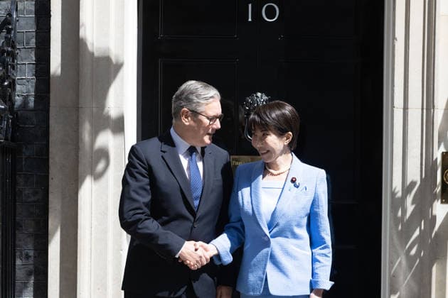 June 14, 2026, London, England, United Kingdom: UK Prime Minister KEIR STARMER welcomes Prime Minister of Japan TAKAICHI SPOKE to 10 Downing Street. London United Kingdom - ZUMAs262 20260614_zip_s262_010 Copyright: xTayfunxSalcix