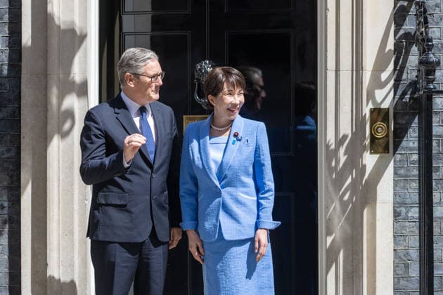 June 14, 2026, London, England, United Kingdom: UK Prime Minister KEIR STARMER welcomes Prime Minister of Japan TAKAICHI SPOKE to 10 Downing Street. London United Kingdom - ZUMAs262 20260614_zip_s262_015 Copyright: xTayfunxSalcix