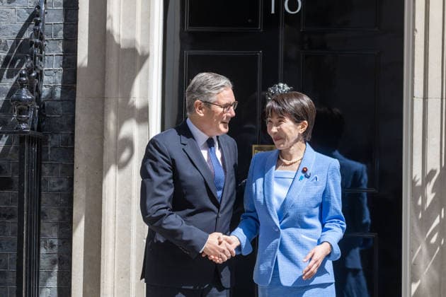 June 14, 2026, London, England, United Kingdom: UK Prime Minister KEIR STARMER welcomes Prime Minister of Japan TAKAICHI SPOKE to 10 Downing Street. London United Kingdom - ZUMAs262 20260614_zip_s262_012 Copyright: xTayfunxSalcix