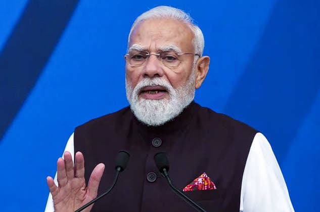 RECORD DATE NOT STATED PM Modi and French President Emmanuel Macron jointly inaugurate the Bharat Innovates event Nice France , Jun 14 (ANI): Prime Minister Narendra Modi addresses during the inauguration of the Bharat Innovates event, in Nice on Sunday. (DD ANI Video Grab) Nice France Copyright: xANIx ANI_20260614194