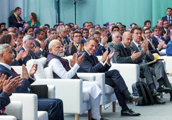 RECORD DATE NOT STATED PM Modi and French President Emmanuel Macron jointly inaugurate the Bharat Innovates event Nice France , Jun 14 (ANI): Prime Minister Narendra Modi with French President Emmanuel Macron during the joint inauguration of the Bharat Innovates event, in Nice on Sunday. External Affairs Minister S. Jaishankar also present. (@MEAIndia X ANI Photo) Nice France Copyright: xANIx ANI_20260614275