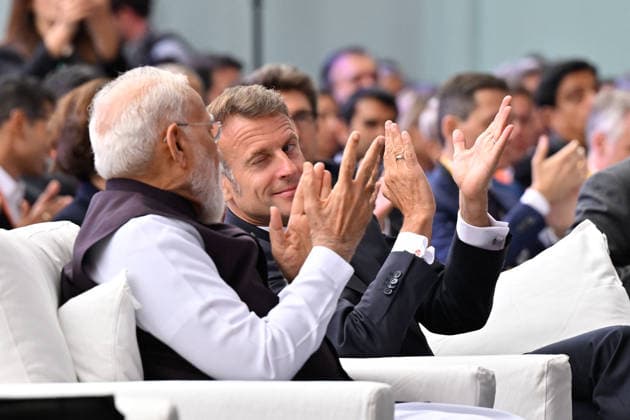 Barhat Innovates Fair - Nice Indian Prime Minister Narendra Modi and French President Emmanuel Macron attend the Barhat Innovates Fair in Nice, France on June 14, 2026. Photo by Laurent Coust ABACAPRESS.COM Nice France  Copyright: xCoustxLaurent ABACAx