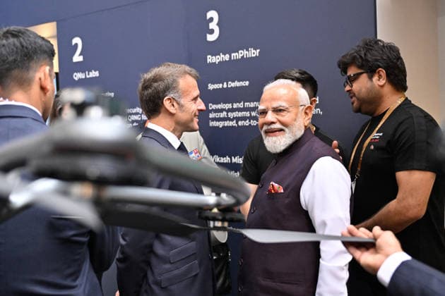 Barhat Innovates Fair - Nice Indian Prime Minister Narendra Modi and French President Emmanuel Macron attend the Barhat Innovates Fair in Nice, France on June 14, 2026. Photo by Laurent Coust ABACAPRESS.COM Nice France  Copyright: xCoustxLaurent ABACAx