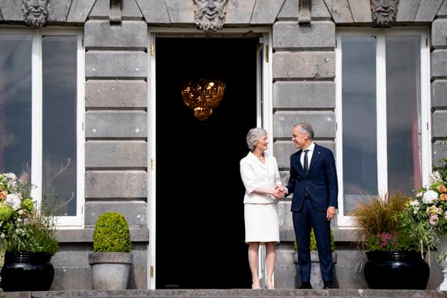 June 14, 2026, Westport, County Mayo, Ireland: Prime Minister Mark Carney is greeted by the President of Ireland Catherine Connolly at the Westport House in Westport, County Mayo, Ireland, on Sunday, June 14, 2026. Westport, County Mayo Ireland  - ZUMAc35_ 20260614_zaf_c35_042 Copyright: xChristopherxKatsarovx