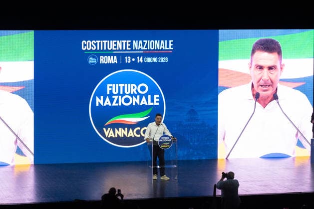 Roberto Vannacci Closes the Constituent Assembly of Futuro Nazionale - Rome Concluding remarks by General Roberto Vannacci, founder of Futuro Nazionale, during the party s Constituent Assembly in Rome, Italy on June 14, 2026. Photo by Andrea Bracaglia ABACAPRESS.COM Rome Italy Italy  Copyright: xBracagliaxAndrea ABACAx