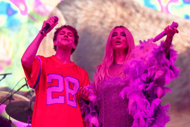 June 13, 2026, Manchester, Tennessee, U.S: DILLON BASSE of Flipturn with KESHA during the SuperJam at Bonnaroo Music and Arts Festival in Manchester, Tennessee Manchester U.S  - ZUMAs135 20260613_zap_s135_169 Copyright: xDanielxDeSloverx