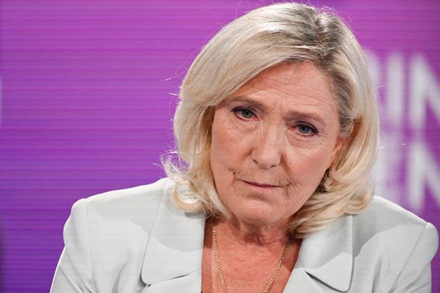 Marine Le Pen On Dimanche En Politique - Paris President of Rassemblement National parliamentary group Marine Le Pen during an interview for Dimanche En Politique on France 3 channel in Paris, France on June 14, 2026. Photo by Stephane Le Tellec ABACAPRESS.COM Paris France  Copyright: xLexTellecxStephane ABACAx
