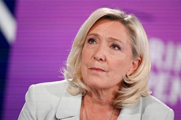 Marine Le Pen On Dimanche En Politique - Paris President of Rassemblement National parliamentary group Marine Le Pen during an interview for Dimanche En Politique on France 3 channel in Paris, France on June 14, 2026. Photo by Stephane Le Tellec ABACAPRESS.COM Paris France  Copyright: xLexTellecxStephane ABACAx