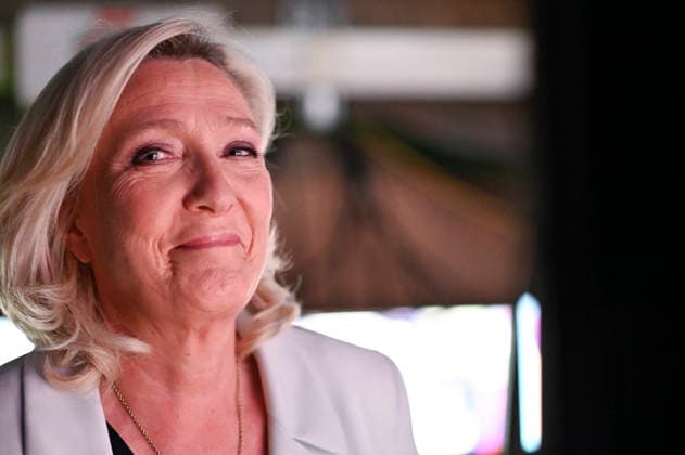 Marine Le Pen On Dimanche En Politique - Paris President of Rassemblement National parliamentary group Marine Le Pen after an interview for Dimanche En Politique on France 3 channel in Paris, France on June 14, 2026. Photo by Stephane Le Tellec ABACAPRESS.COM Paris France  Copyright: xLexTellecxStephane ABACAx