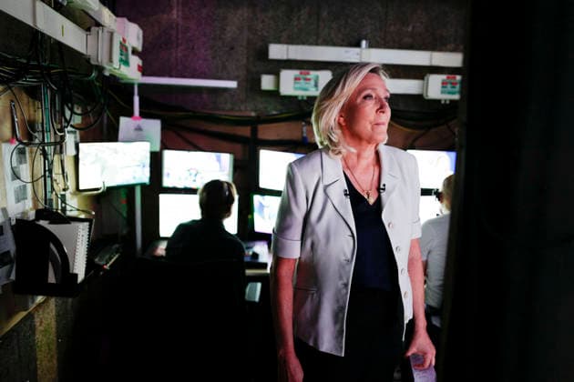 Marine Le Pen On Dimanche En Politique - Paris President of Rassemblement National parliamentary group Marine Le Pen after an interview for Dimanche En Politique on France 3 channel in Paris, France on June 14, 2026. Photo by Stephane Le Tellec ABACAPRESS.COM Paris France  Copyright: xLexTellecxStephane ABACAx