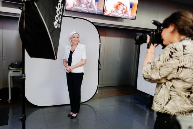 Marine Le Pen On Dimanche En Politique - Paris President of Rassemblement National parliamentary group Marine Le Pen poses for pictures ahead of an interview for Dimanche En Politique on France 3 channel in Paris, France on June 14, 2026. Photo by Stephane Le Tellec ABACAPRESS.COM Paris France  Copyright: xLexTellecxStephane ABACAx
