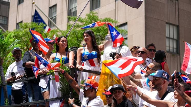 RECORD DATE NOT STATED National Puerto Rican Day Parade 2026 (NEW) National Puerto Rican Day Parade. J7ne 14, 2026. New York , USA: Large crowds line Fifth Avenue in Manhattan as the National Puerto Rican Day Parade celebrates Puerto Rican heritage and culture. Credit: Jorge Estrellado Thenews2(Foto: Jorge Estrellado Thenews2 imago images) National Puerto Rican Day Parade 2026  Copyright: xJorgexEstrelladox