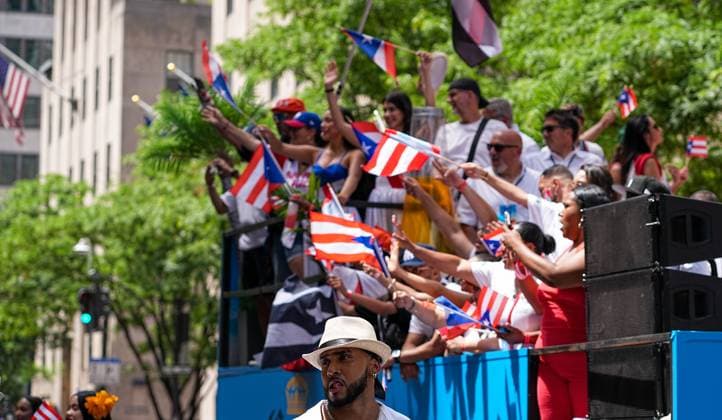 RECORD DATE NOT STATED National Puerto Rican Day Parade 2026 (NEW) National Puerto Rican Day Parade. J7ne 14, 2026. New York , USA: Large crowds line Fifth Avenue in Manhattan as the National Puerto Rican Day Parade celebrates Puerto Rican heritage and culture. Credit: Jorge Estrellado Thenews2(Foto: Jorge Estrellado Thenews2 imago images) National Puerto Rican Day Parade 2026  Copyright: xJorgexEstrelladox