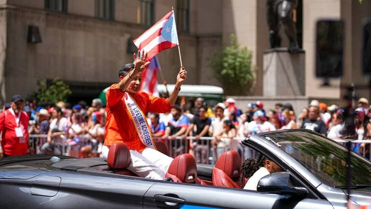 RECORD DATE NOT STATED National Puerto Rican Day Parade 2026 (NEW) National Puerto Rican Day Parade. J7ne 14, 2026. New York , USA: Large crowds line Fifth Avenue in Manhattan as the National Puerto Rican Day Parade celebrates Puerto Rican heritage and culture. Credit: Jorge Estrellado Thenews2(Foto: Jorge Estrellado Thenews2 imago images) National Puerto Rican Day Parade 2026  Copyright: xJorgexEstrelladox