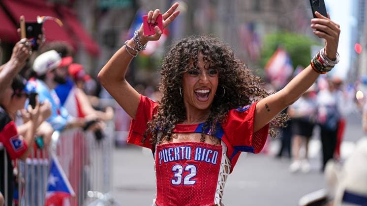 RECORD DATE NOT STATED National Puerto Rican Day Parade 2026 (NEW) National Puerto Rican Day Parade. J7ne 14, 2026. New York , USA: Large crowds line Fifth Avenue in Manhattan as the National Puerto Rican Day Parade celebrates Puerto Rican heritage and culture. Credit: Jorge Estrellado Thenews2(Foto: Jorge Estrellado Thenews2 imago images) National Puerto Rican Day Parade 2026  Copyright: xJorgexEstrelladox