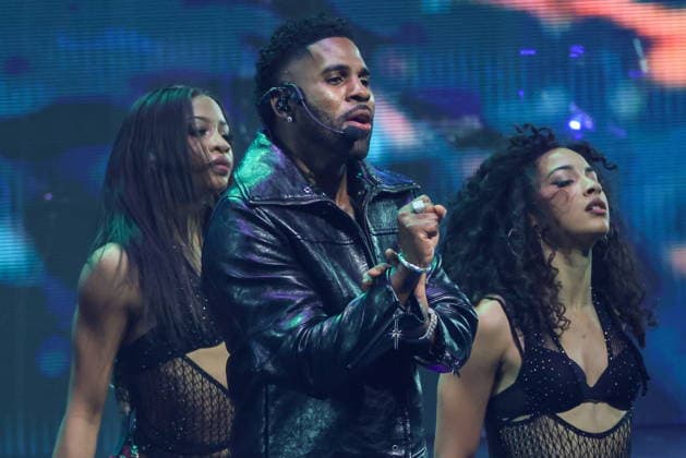 RUSSIA, MOSCOW - JUNE 14, 2026: US singer Jason Derulo performs at CSKA Arena. Artyom Geodakyan TASS  93821123