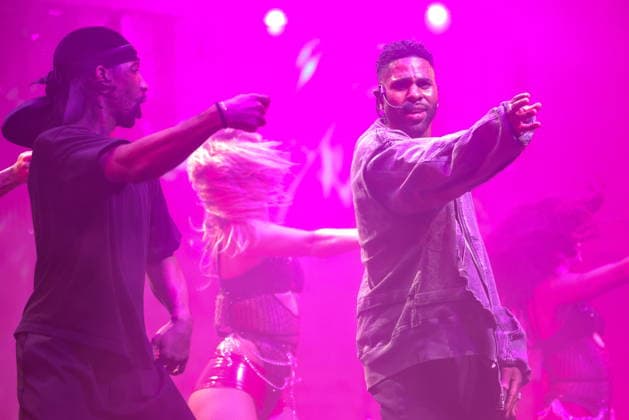 RUSSIA, MOSCOW - JUNE 14, 2026: US singer Jason Derulo performs at CSKA Arena. Artyom Geodakyan TASS  93821868