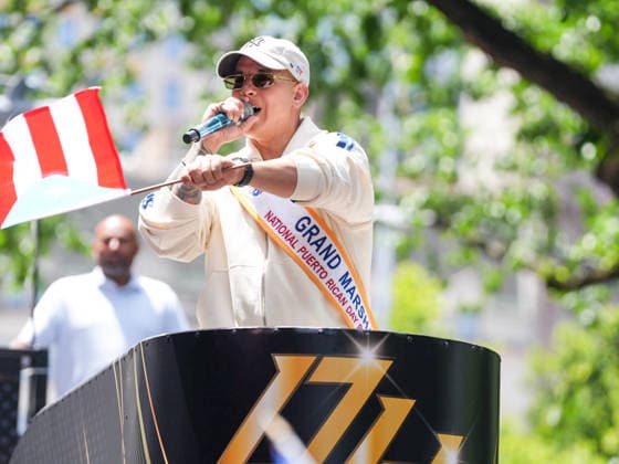 New York, NY June 14: Reggaeton artist Daddy Yankee, serving as Grand Marshal, participates in the National Puerto Rican Day Parade along Fifth Avenue in Manhattan on June 14, 2026. Credit: Xavier Diaz . USA  - ZUMAa123 20260614_zaa_a123_011 Copyright: xAdMediax