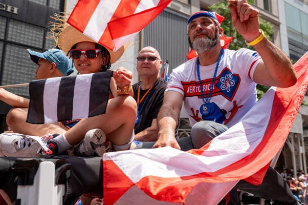June 14, 2026, New York, New York, USA: The 69th Puerto Rican Day Parade makes its way up Fifth avenue as crowds cheer on. New York USA  - ZUMAp288 20260614_znp_p288_017 Copyright: xSyndixPilarx