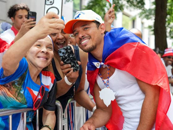 New York, NY June 14: Actor and singer Anthony Ramos attends the National Puerto Rican Day Parade along Fifth Avenue in Manhattan on June 14, 2026. Credit: Xavier Diaz . USA  - ZUMAa123 20260614_zaa_a123_020 Copyright: xAdMediax