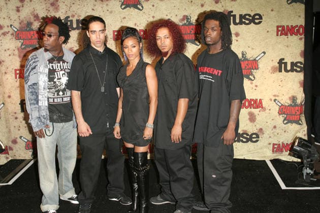 Fuse Fangoria Chainsaw Awards - Press Room Oct 15, 2006; Los Angeles, CA, USA; Actress JADA PINKETT-SMITH and her band WICKED WISDOM at the Fuse Fangoria Chainsaw Awards - Arrivals held at The Orpheum Theatre. Mandatory Credit: Photo by Paul Fenton ZUMA KPA.. ( ) Copyright 2006 by Paul Fenton Los Angeles CA USA Copyright: xPaulxFentonx