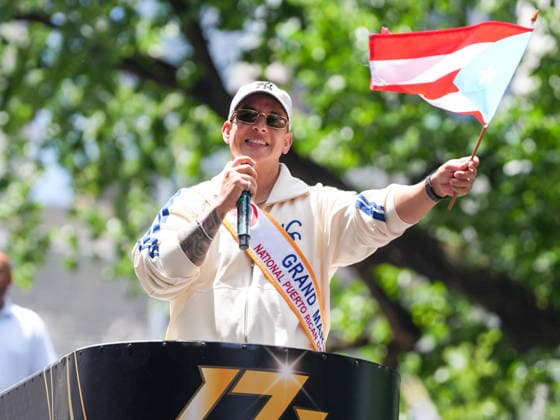 New York, NY June 14: Reggaeton artist Daddy Yankee, serving as Grand Marshal, participates in the National Puerto Rican Day Parade along Fifth Avenue in Manhattan on June 14, 2026. Credit: Xavier Diaz . USA - ZUMAa123 20260614_zaa_a123_017 Copyright: xAdMediax