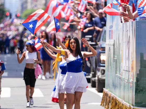 New York, NY June 14: Participants march in the annual National Puerto Rican Day Parade along Fifth Avenue in Manhattan celebrating Puerto Rican culture, heritage, and contributions to New York City on June 14, 2026. Credit: Xavier Diaz . USA - ZUMAa123 20260614_zaa_a123_022 Copyright: xAdMediax